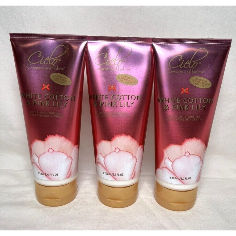 Cielo White Cotton Pink Lily 6.7 Ounce - Compare Victoria Secret Lost in Fantasy